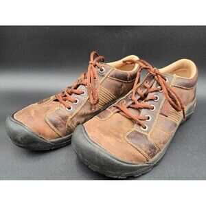 Keen Shoes Womens 10.5 Austin Oxford Hiking Outdoors Brown Athletic